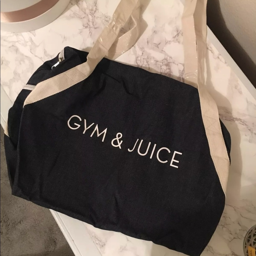 Denim gym bag